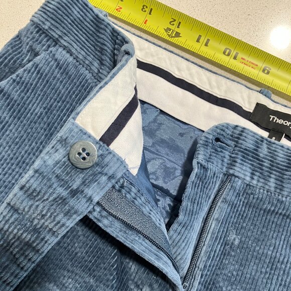 Theory metal blue used Corduroy pants size 8 - Picture 5 of 16